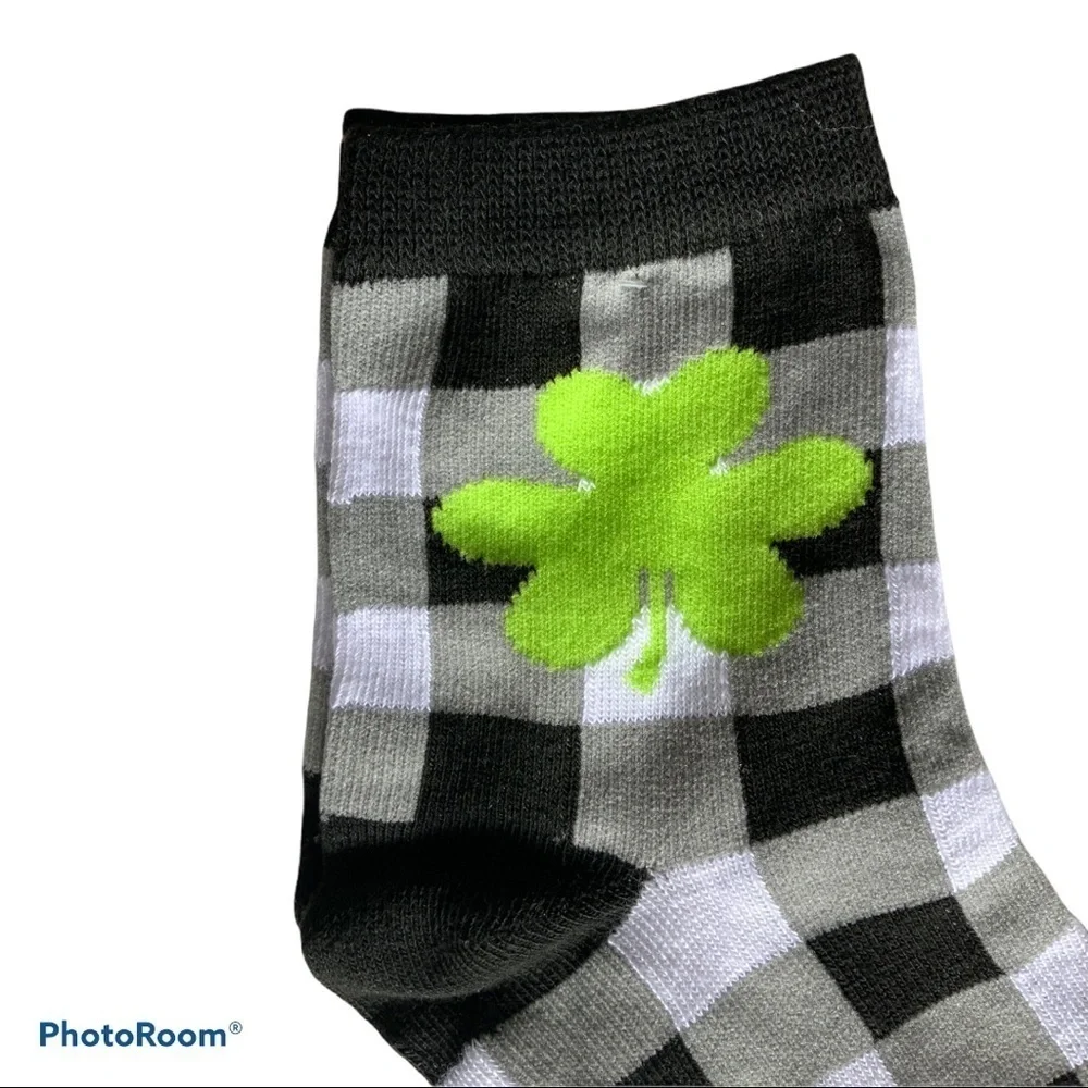 Buffalo Check Socks Lucky Clover NEW Unisex OS